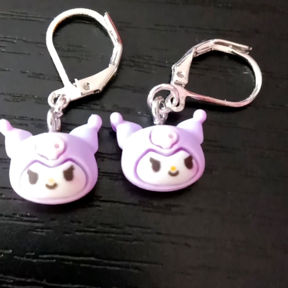 NEW Kuromi Resin Drop Earrings - Picture 1 of 1